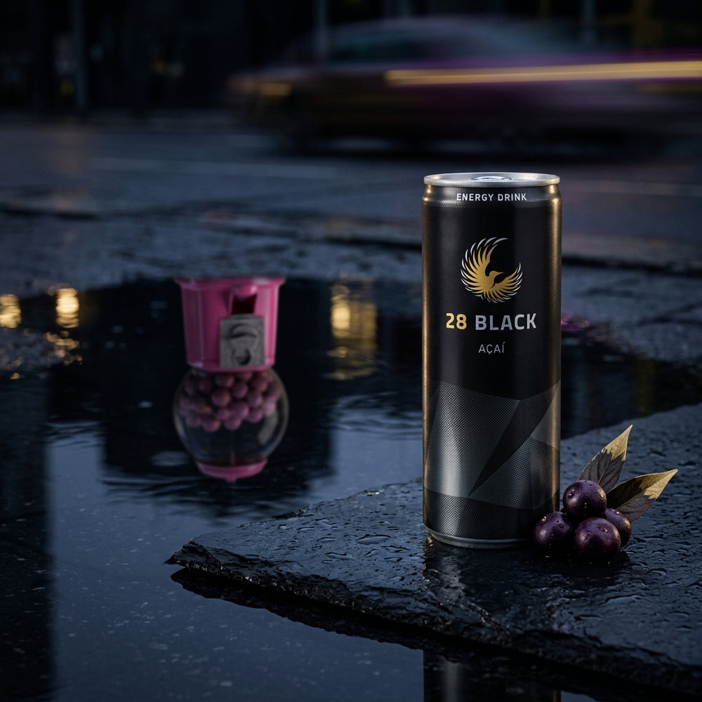 28 BLACK Energy Drink Açaí 330 ml (24 Cans)