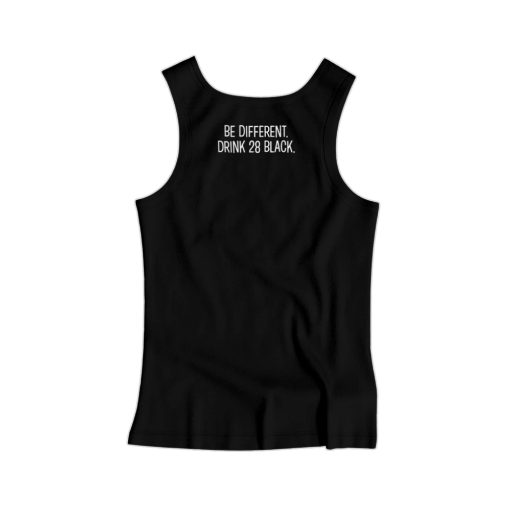 28 BLACK Energy Drink Tank Top Black Back