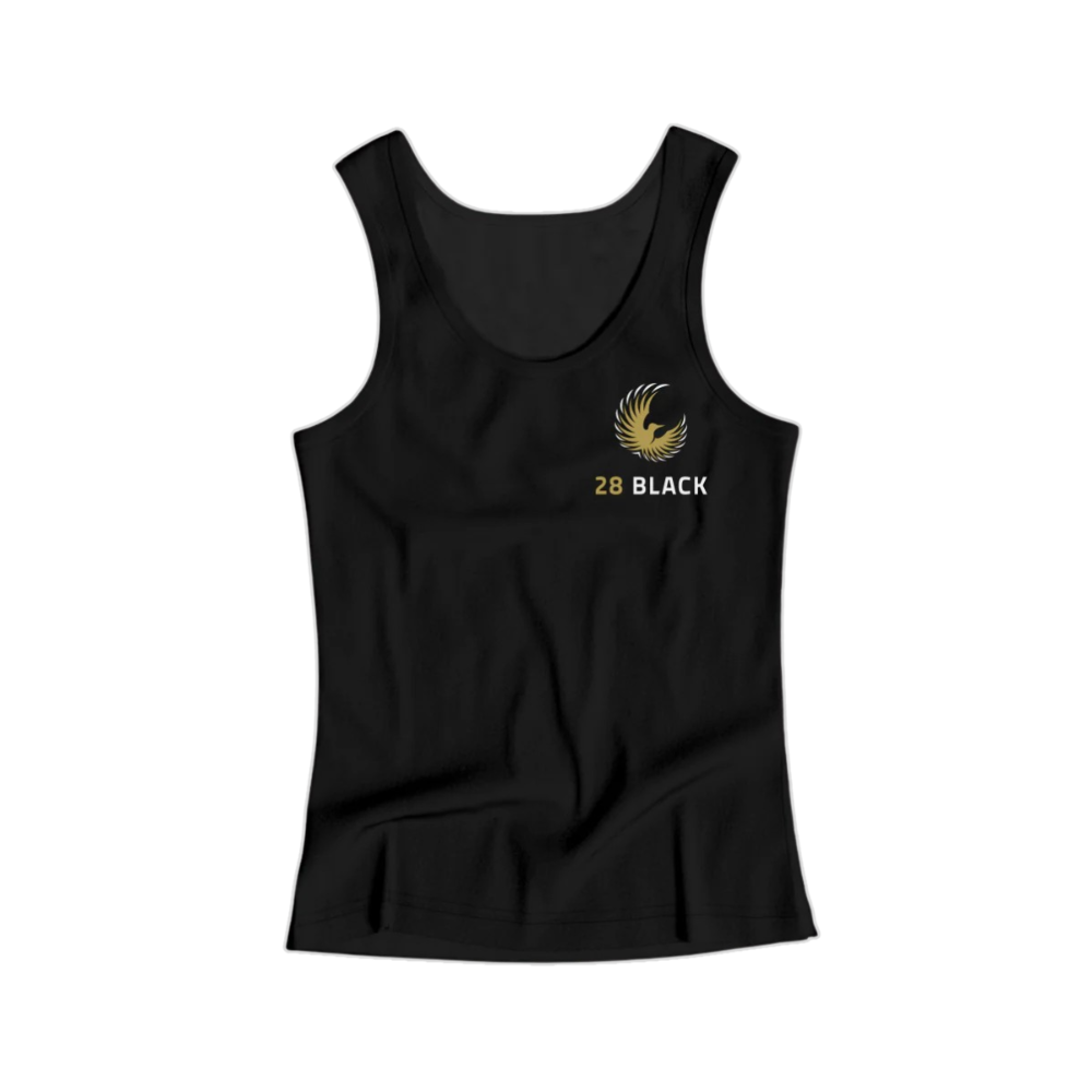 28 BLACK Energy Drink Tank Top Black Front