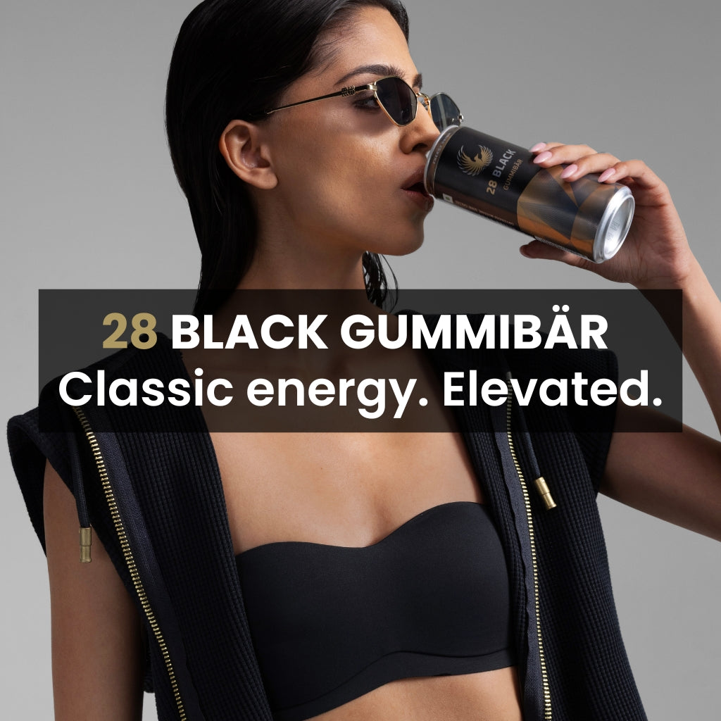 28 BLACK Energy Drink Gummibär 330 ml (24 Cans)