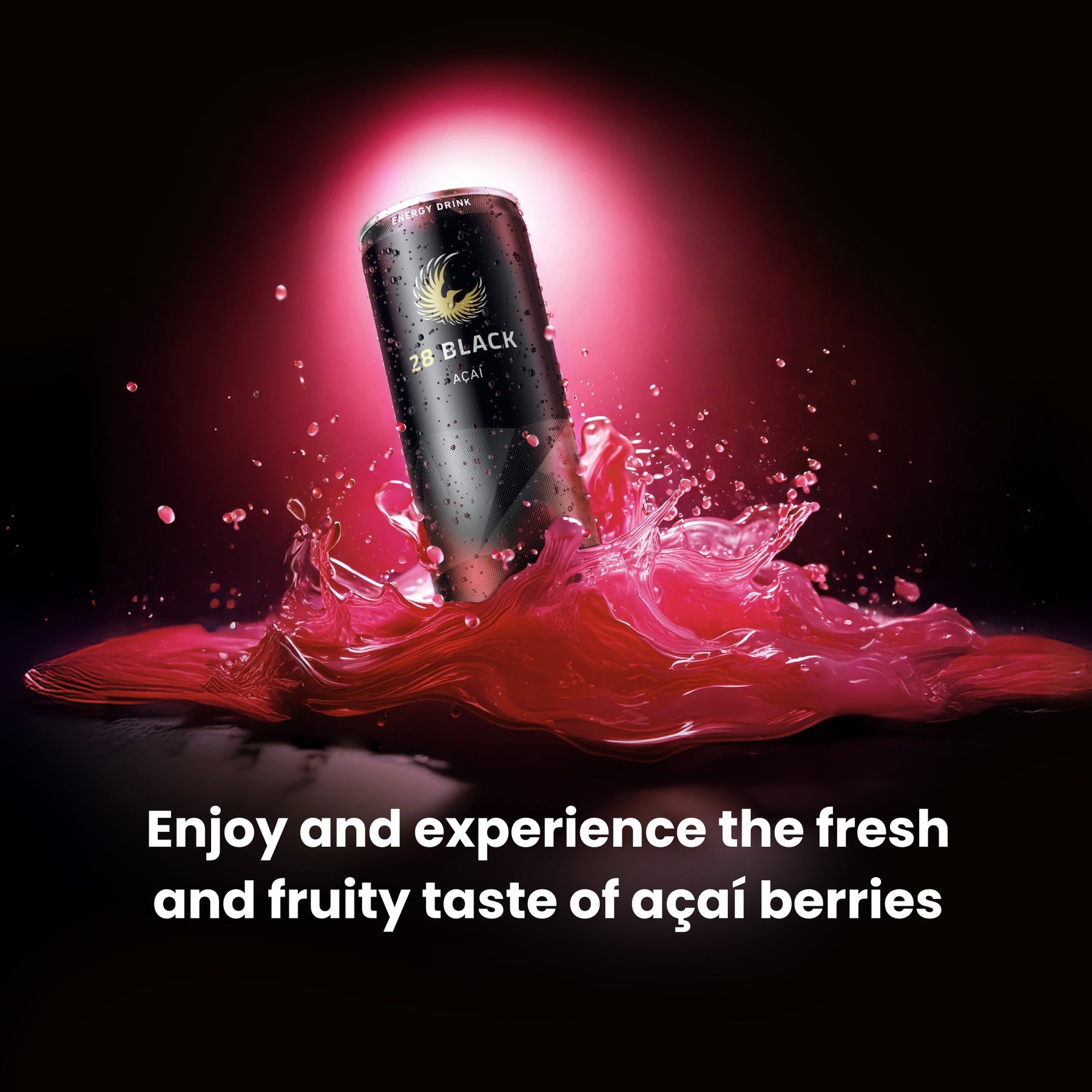 28 BLACK Energy Drink Açaí 330 ml (24 Cans)