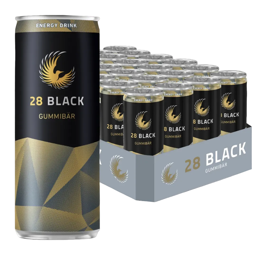 28 BLACK ENERGY DRINK GUMMIBÄR 330ml (PACK OF 24)