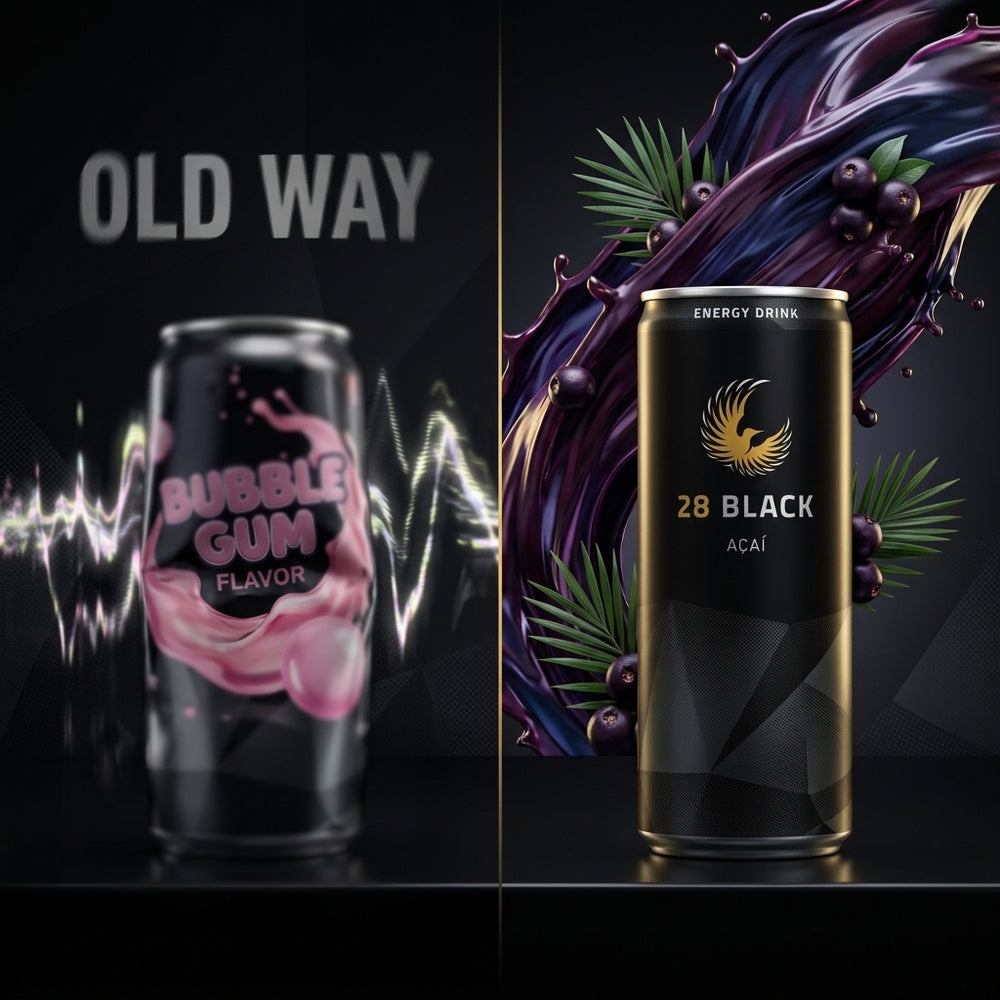 28 BLACK Energy Drink Açaí 330 ml (24 Cans)
