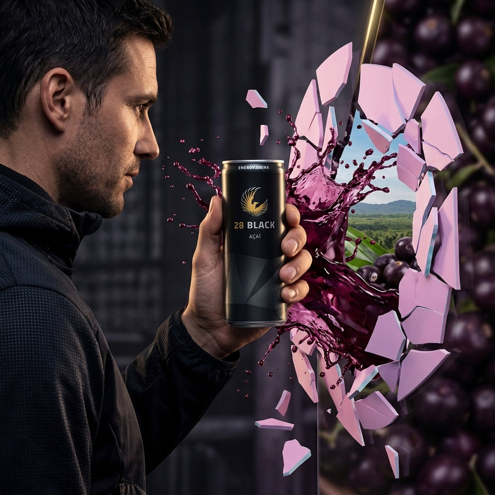 28 BLACK Energy Drink Açaí 330 ml (24 Cans)